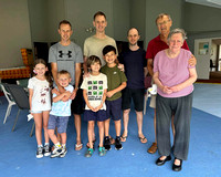 Bev and Alan with sons and grandchildren