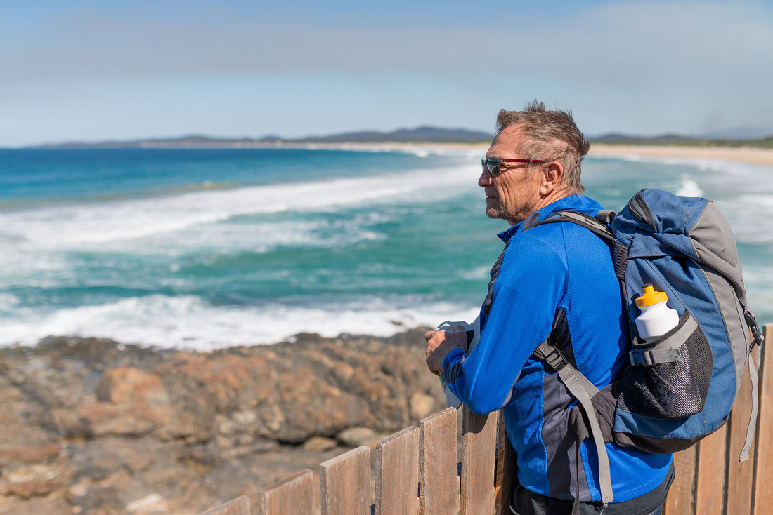 Rob whale-watching on Wilsons Headland