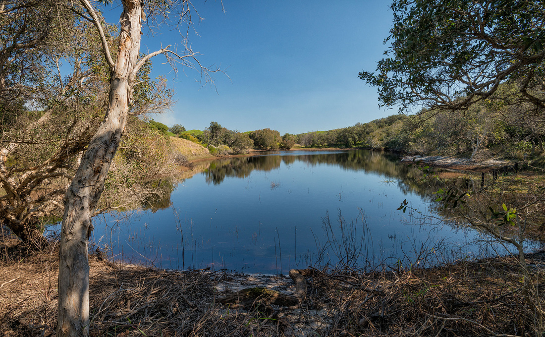 Lagoon behind the northern end of Wooli Beach