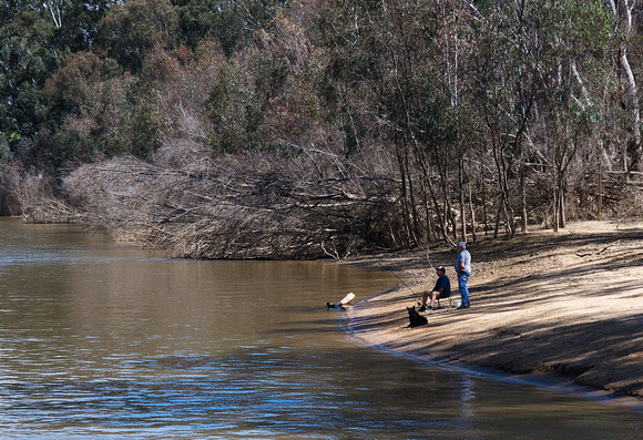 Fishing on the Murray River, near Echuca