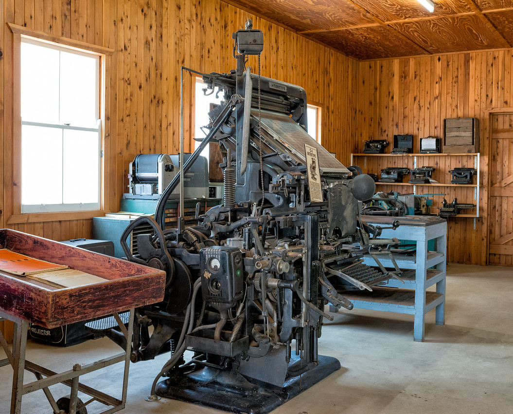 Print shop,, Miles Historical Museum