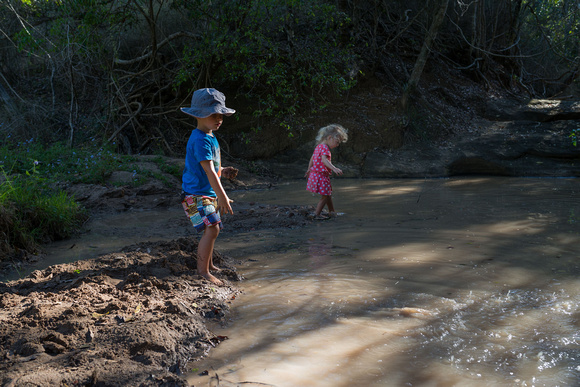 Joey and Tillie at the Creek