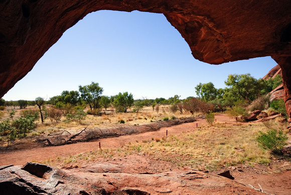 From a cave, Uluru