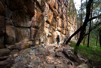 At the base of the Breadknife, Warrumbungle National Park