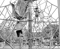 Drew and Geo at Homestead Park playground