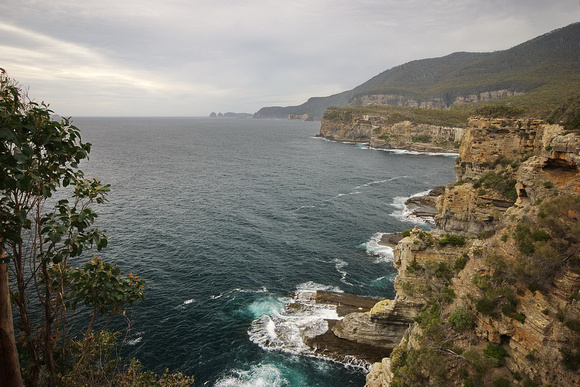Looking south from Tasman Arch. Cape Hauy in the distance