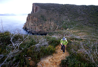 Bev on the Cape Hauy Walk,  Tasman National Park