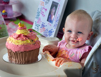 Mia and cake